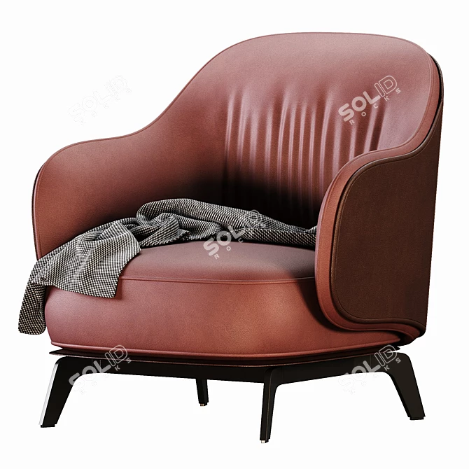 Contemporary Poliform Kaori Armchair 3D model image 3