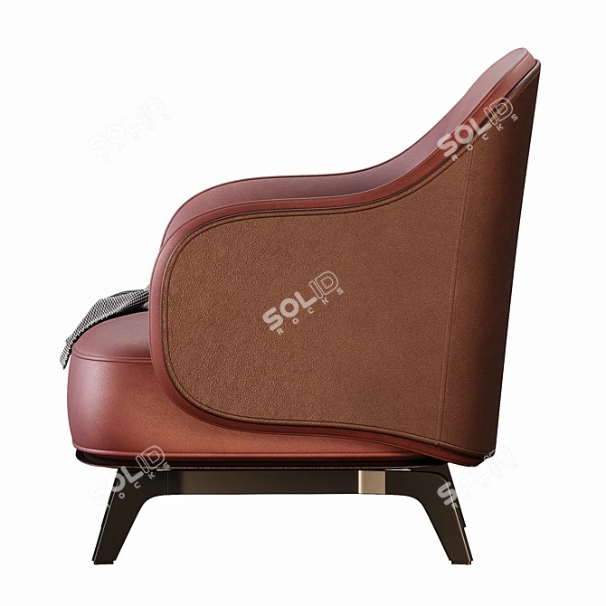 Contemporary Poliform Kaori Armchair 3D model image 4