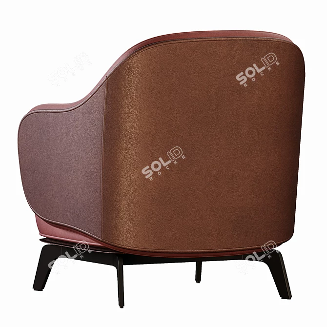 Contemporary Poliform Kaori Armchair 3D model image 5