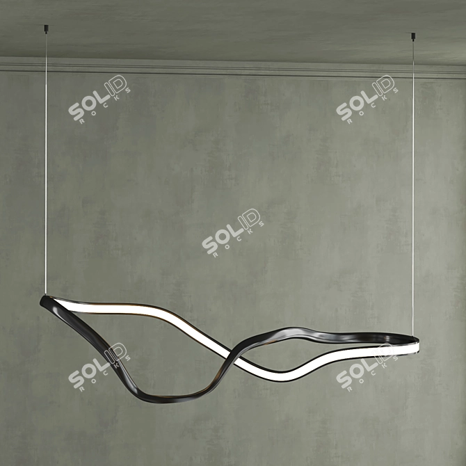 Freeform Light Sculpture Artwork 3D model image 3