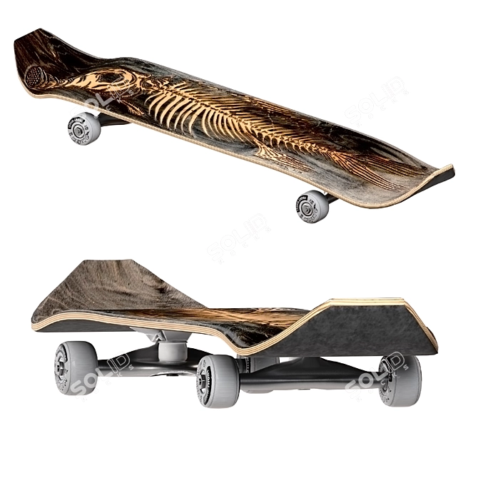  Skateboard Kit for Max 2017 3D model image 1