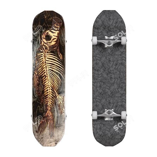  Skateboard Kit for Max 2017 3D model image 2