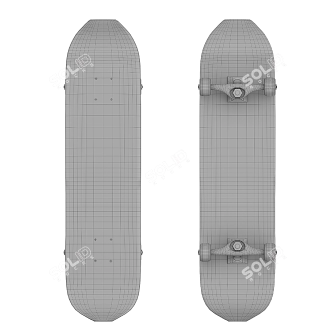  Skateboard Kit for Max 2017 3D model image 7
