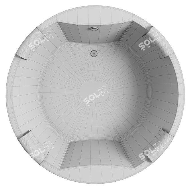 Riho Colorado Round Built Bath 3D model image 3