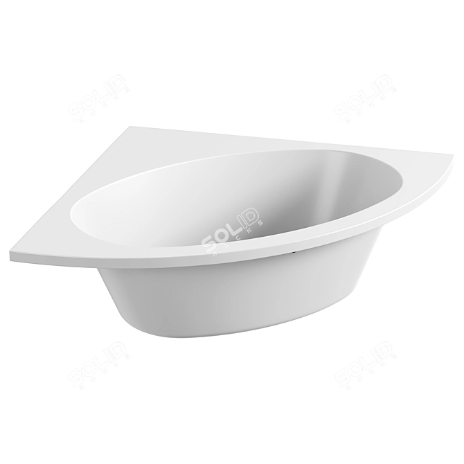 Modern Ideal Standard Corner Bath 3D model image 2