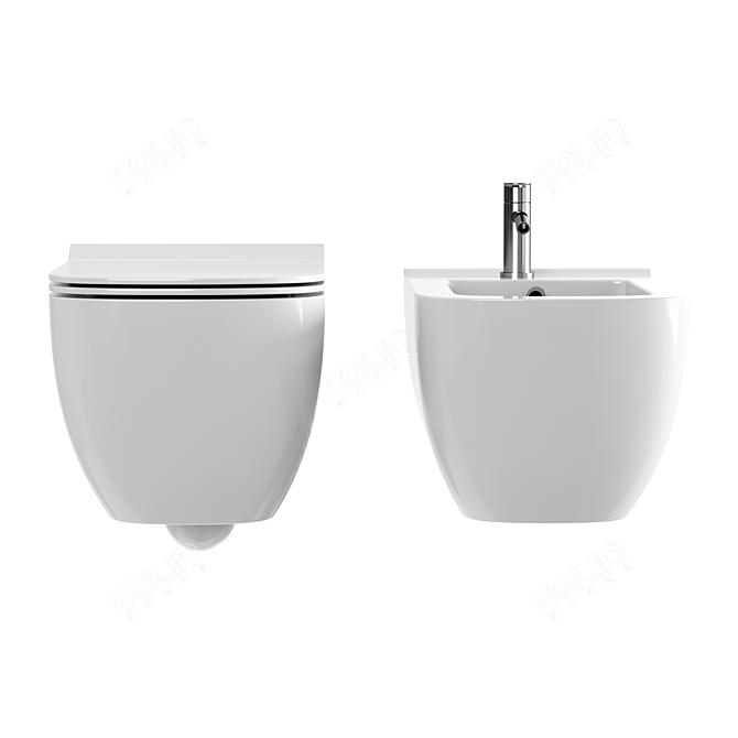 Cersanit Virgo Toilet Set 3D model image 2