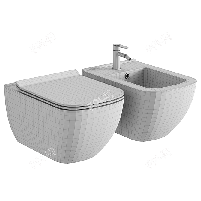 Cersanit Virgo Toilet Set 3D model image 3