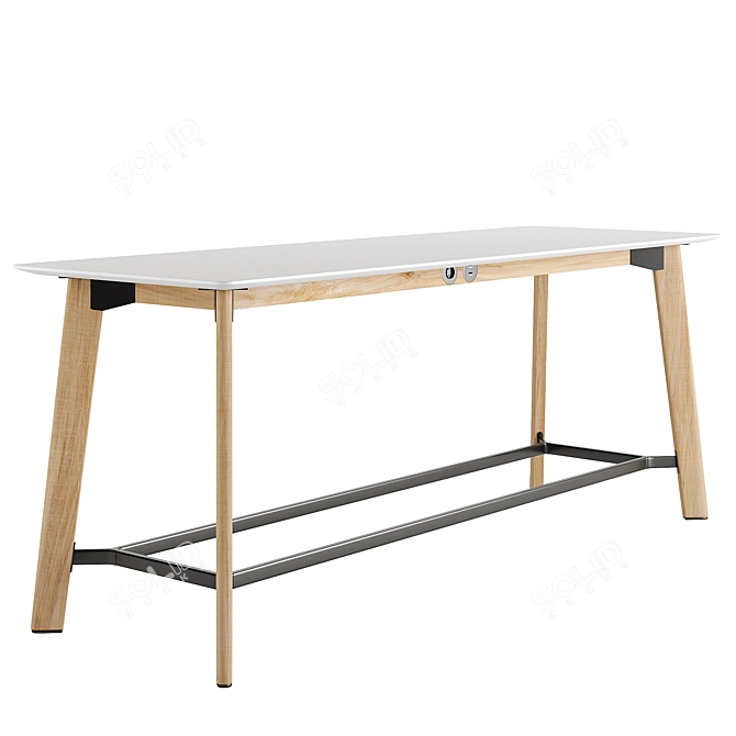 Modern Height Table & Stool 3D model image 2