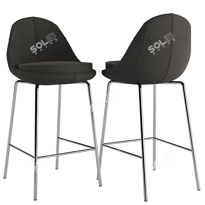 Modern Height Table & Stool 3D model image 4