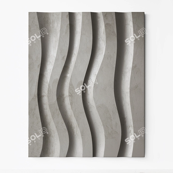 Abstract Relief Composition, Customizable, 2000x1600 mm 3D model image 1