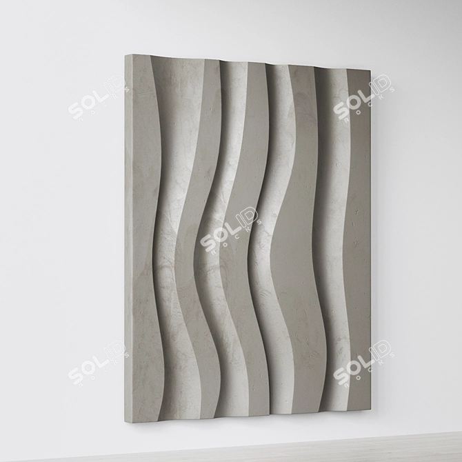 Abstract Relief Composition, Customizable, 2000x1600 mm 3D model image 2