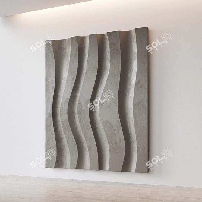 Abstract Relief Composition, Customizable, 2000x1600 mm 3D model image 3