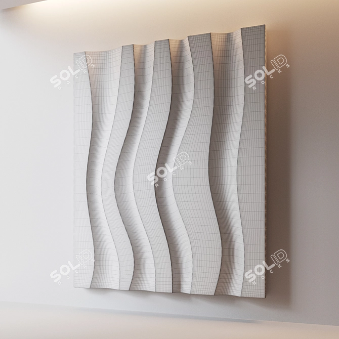 Abstract Relief Composition, Customizable, 2000x1600 mm 3D model image 4