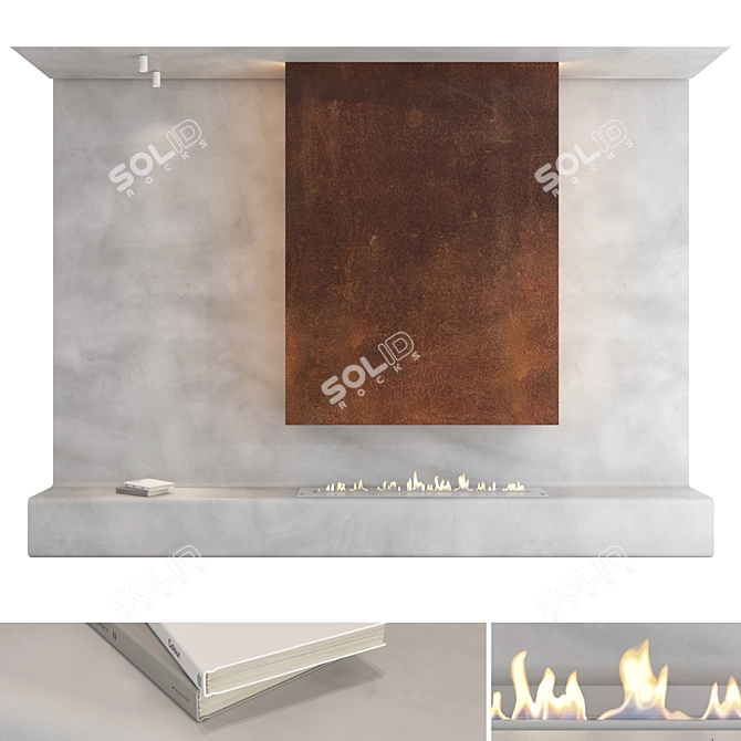  Planika FLA3 Bio Fireplace Wall 3D model image 1