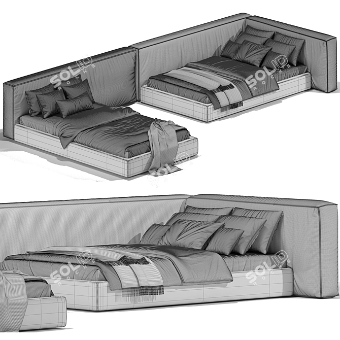 Modern Mini Bed Design 3D model image 3