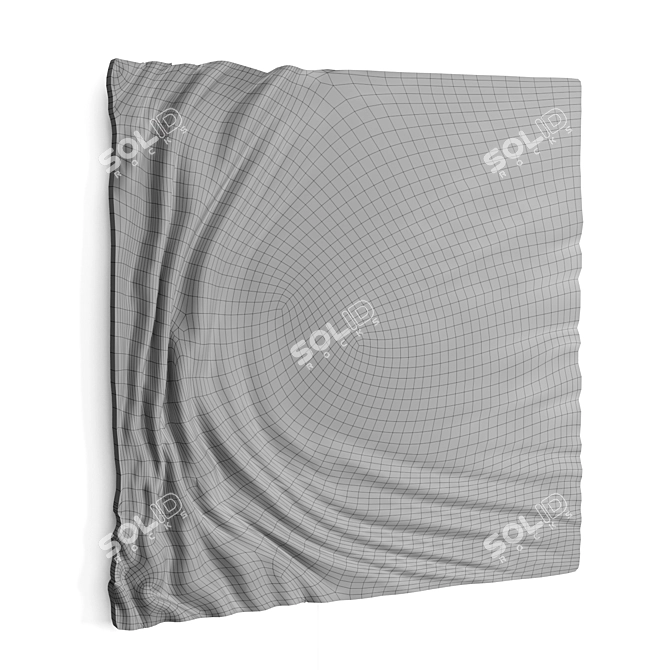 Metal Wave Wall Art Panel 3D model image 7