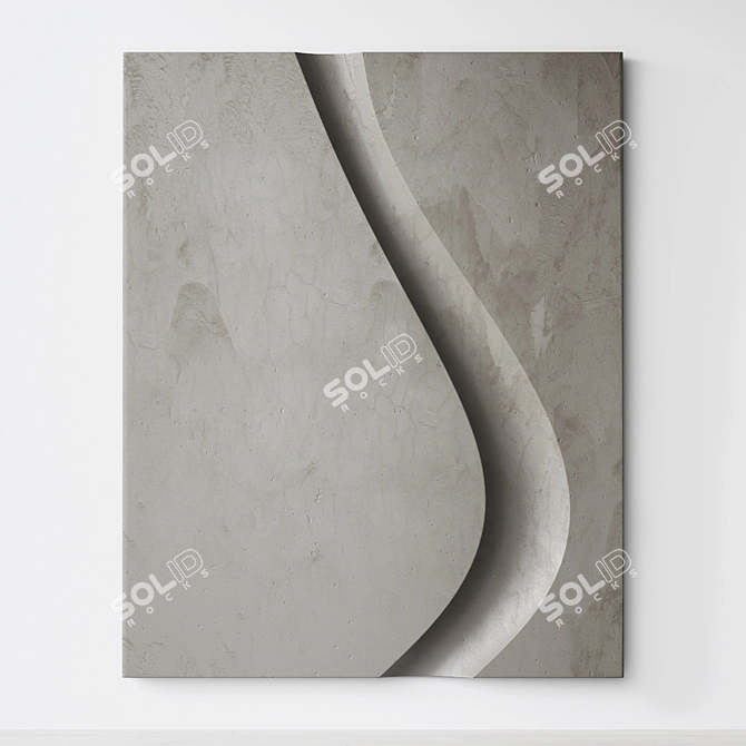 Abstract Relief Artwork 2000x1600mm 3D model image 1