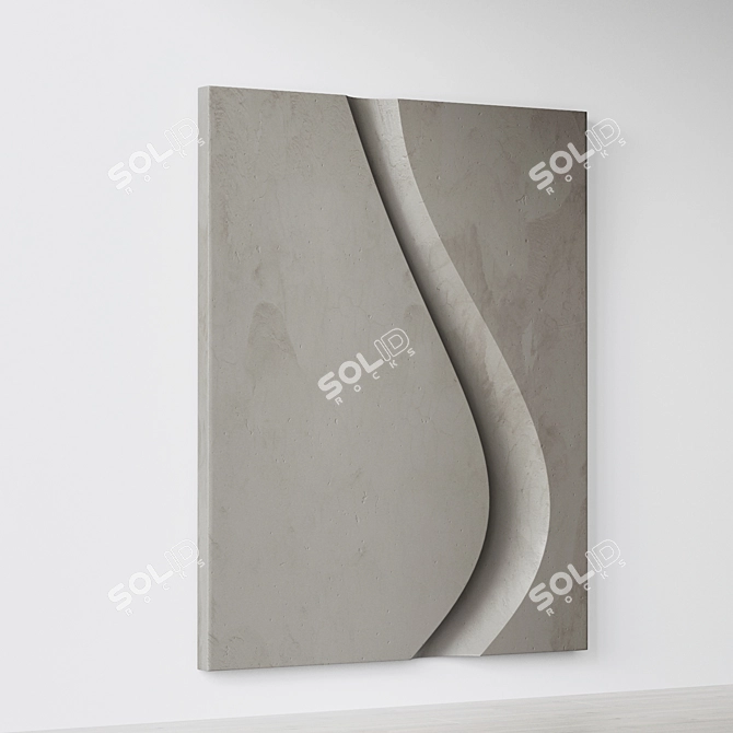 Abstract Relief Artwork 2000x1600mm 3D model image 2