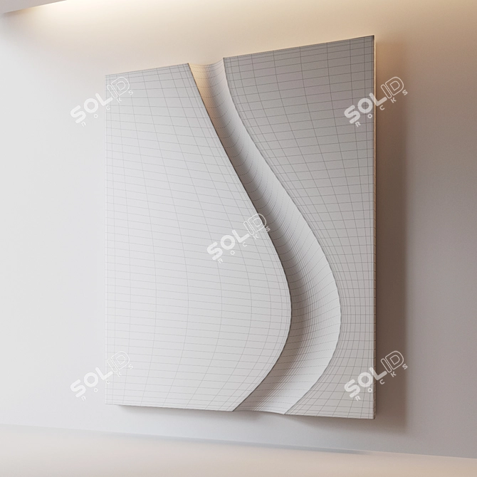 Abstract Relief Artwork 2000x1600mm 3D model image 4