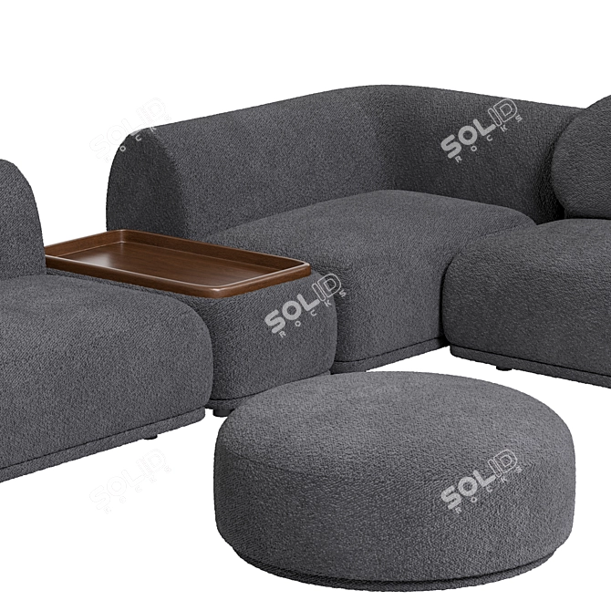 Modern Elegant Rene Sofa 3D 3D model image 2