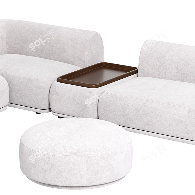 Modern Elegant Rene Sofa 3D 3D model image 3