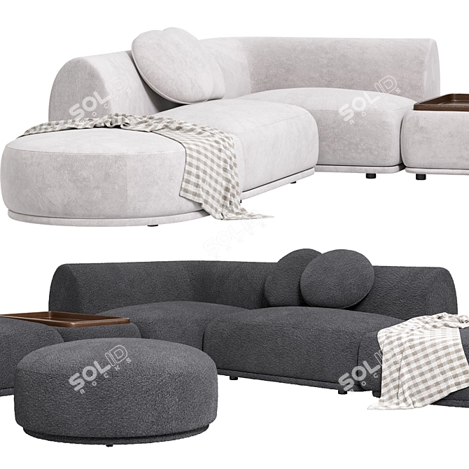 Modern Elegant Rene Sofa 3D 3D model image 4