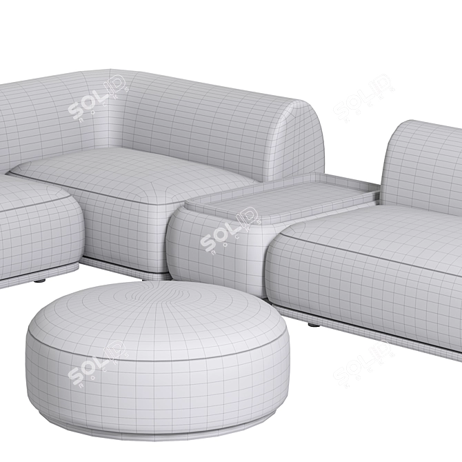 Modern Elegant Rene Sofa 3D 3D model image 5