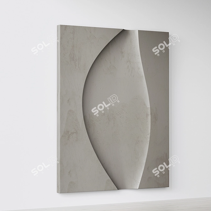 Abstract Relief Composition: Customizable, Light 3D model image 2