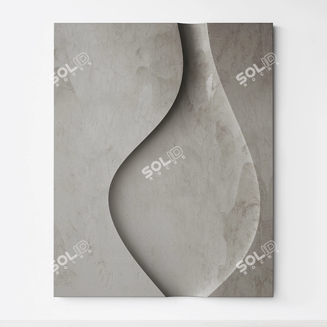 Abstract Relief Composition Sculpture 3D model image 1