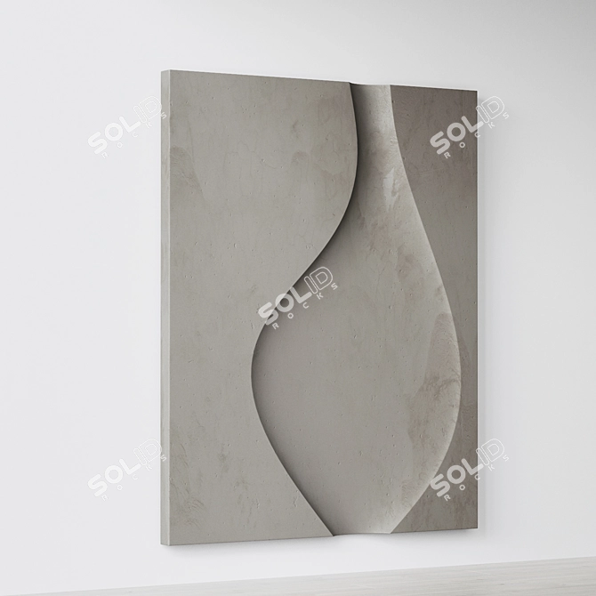 Abstract Relief Composition Sculpture 3D model image 2