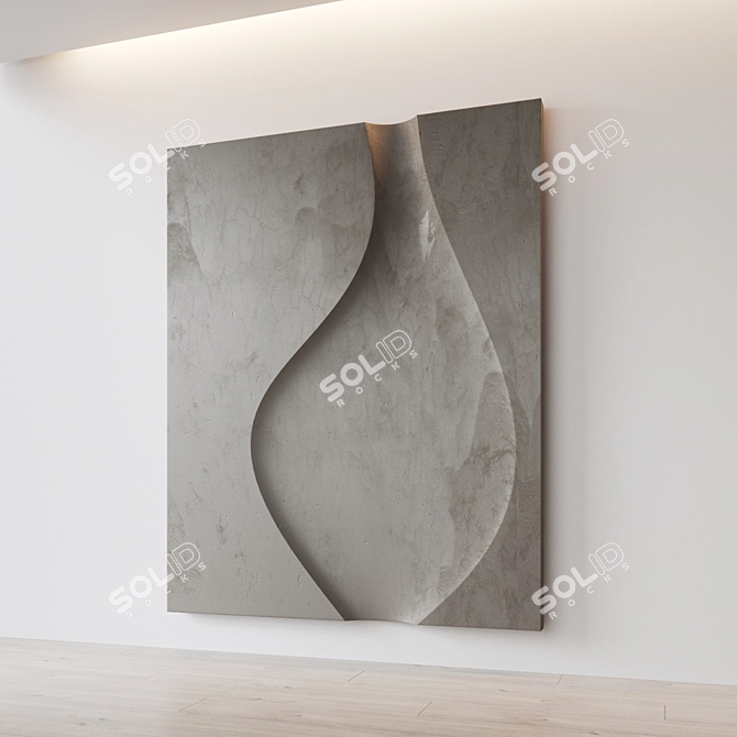 Abstract Relief Composition Sculpture 3D model image 3