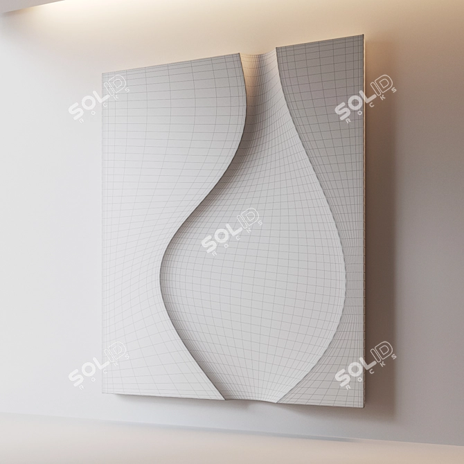 Abstract Relief Composition Sculpture 3D model image 4