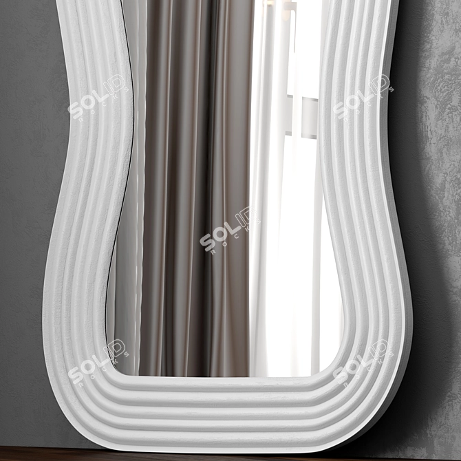 Gwen Tri-Material Wall Mirror 3D model image 2