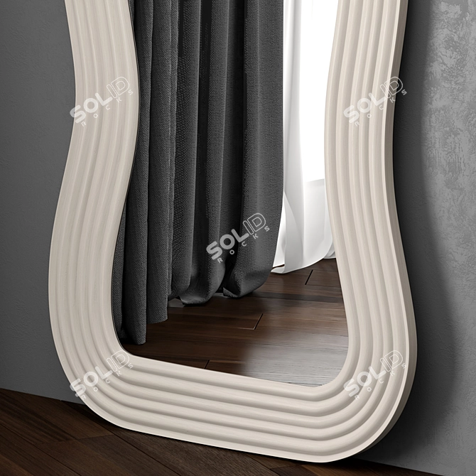 Gwen Tri-Material Wall Mirror 3D model image 3