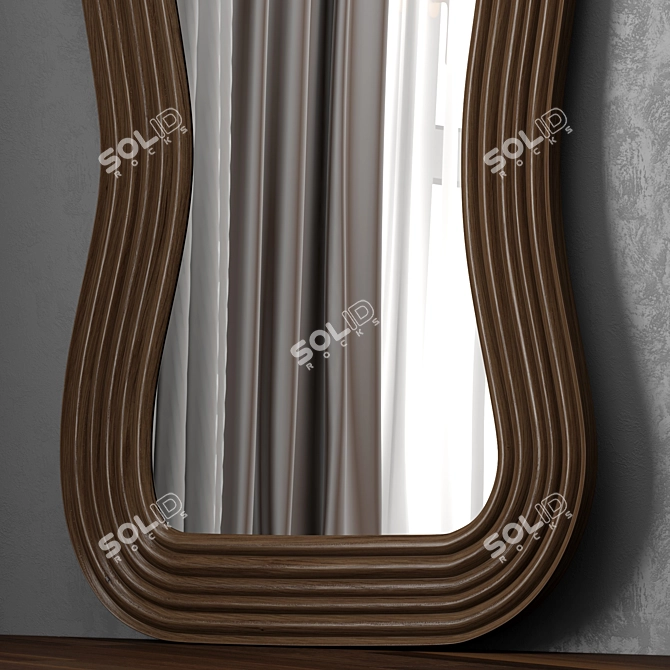 Gwen Tri-Material Wall Mirror 3D model image 4