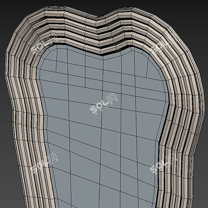 Gwen Tri-Material Wall Mirror 3D model image 5