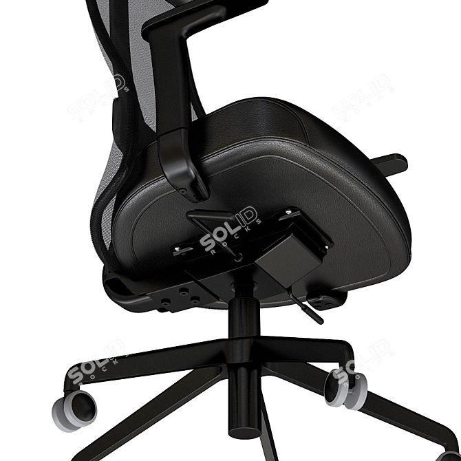 Ergonomic Office Chair with Armrests 3D model image 3