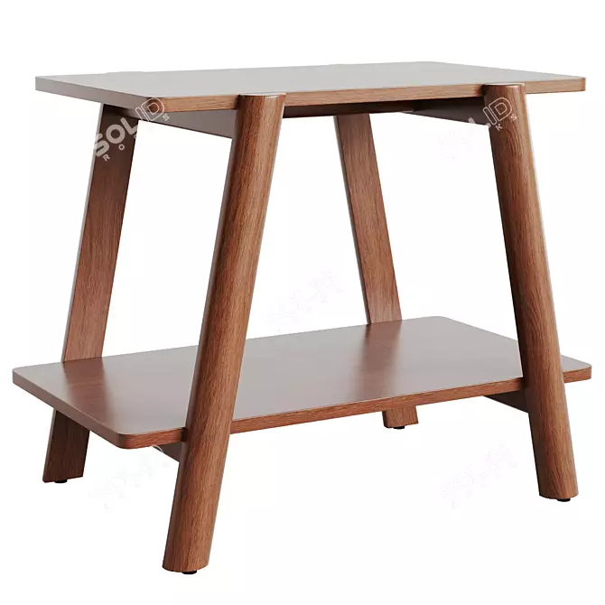 Modern Industrial Calgary Side Table 3D model image 1