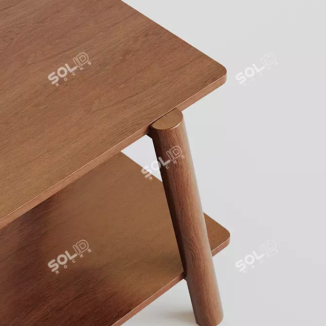 Modern Industrial Calgary Side Table 3D model image 2