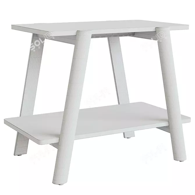 Modern Industrial Calgary Side Table 3D model image 4