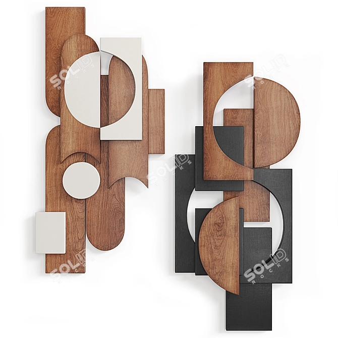 Tilde Grynnerup Wooden Panel Set 3D model image 6