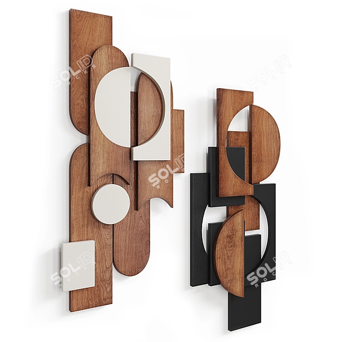 Tilde Grynnerup Wooden Panel Set 3D model image 7