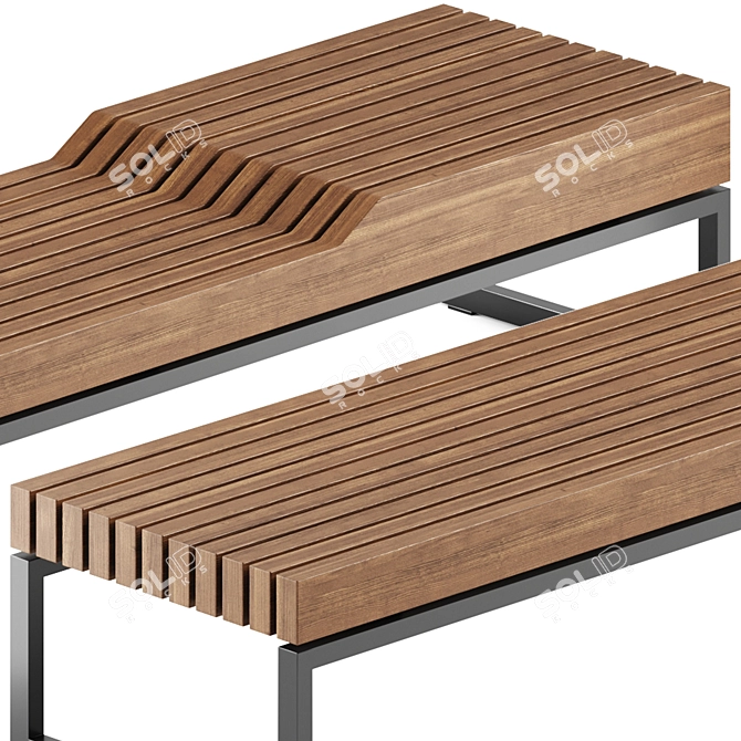 Modern PORTO Bench 401, Vestre 3D model image 3