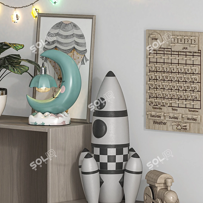 Castle Bookcase Children's Furnishing 3D model image 5