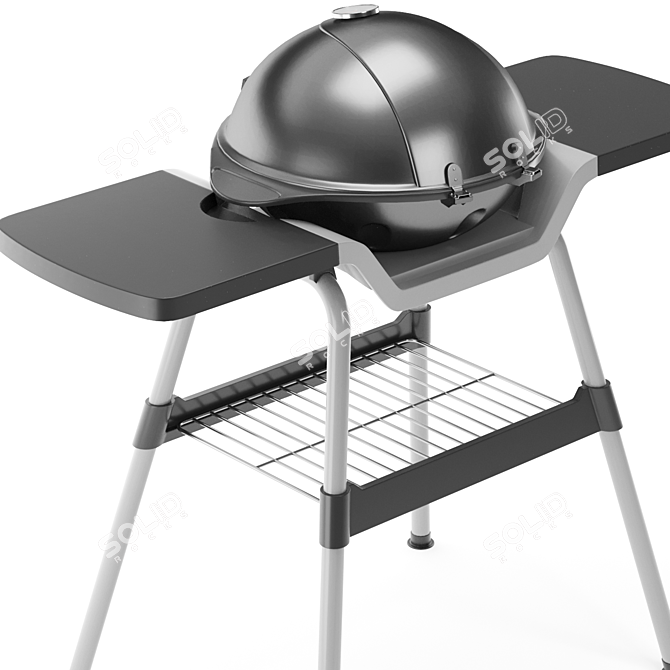 XL Electric BBQ Grill with Cerasure Coating 3D model image 4