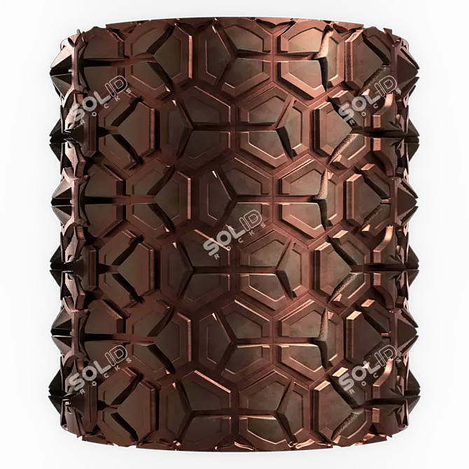 Metallic SiFi Pattern Texture Set 3D model image 1