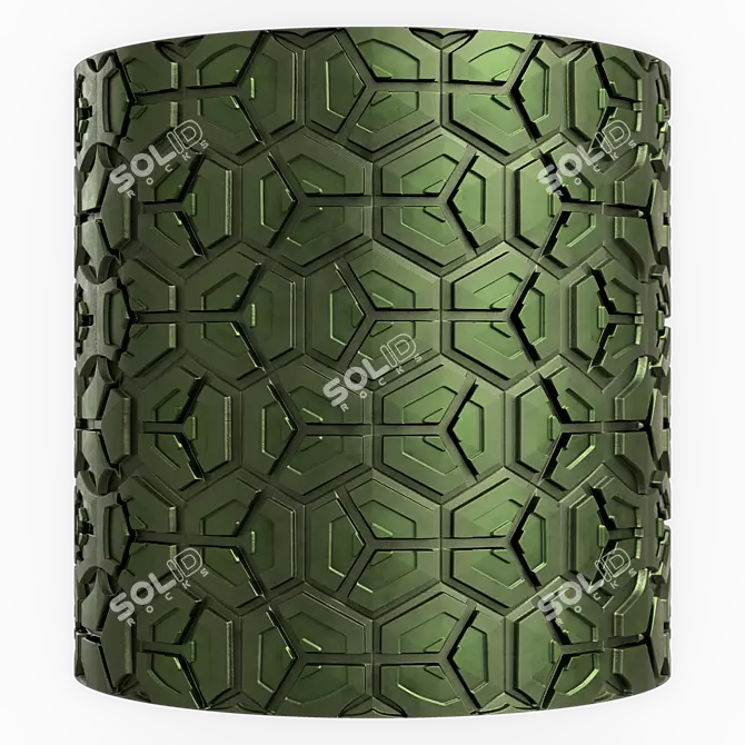 Sbsar SiFi Metal Pattern Texture 3D model image 1