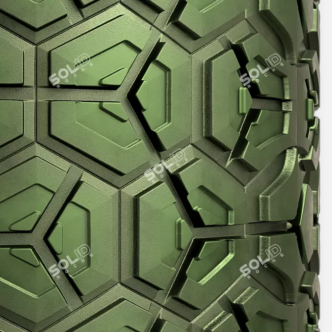 Sbsar SiFi Metal Pattern Texture 3D model image 2