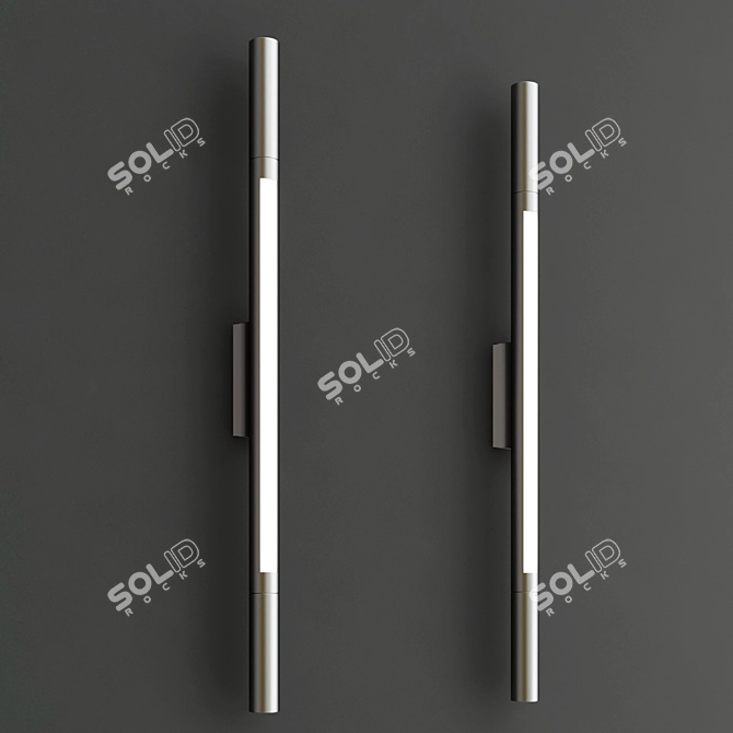 Sleek Tube Wall Light 3D model image 2