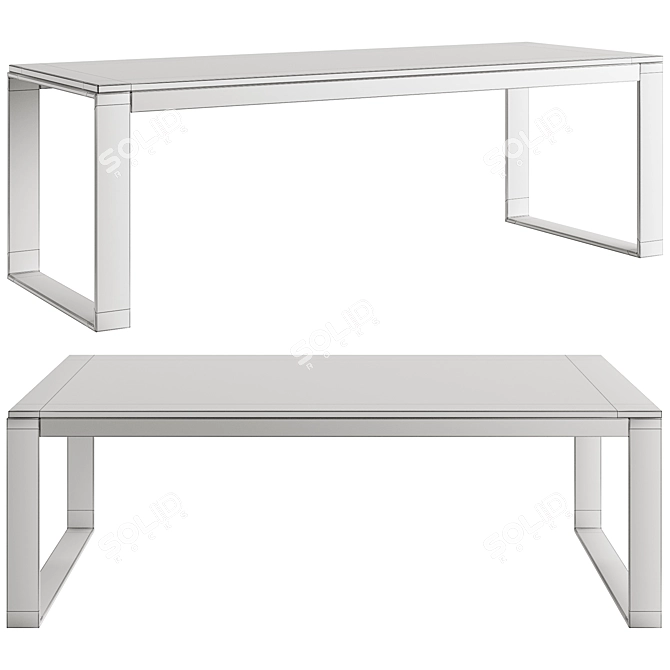 Calvin Marble Series Tables: Elegant Multipurpose Furniture 3D model image 6